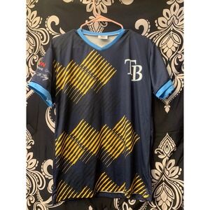 BDA Sports Tampa Bay Rays Randy Arozarena 56 Jersey Shirt Mens Medium Navy Blue